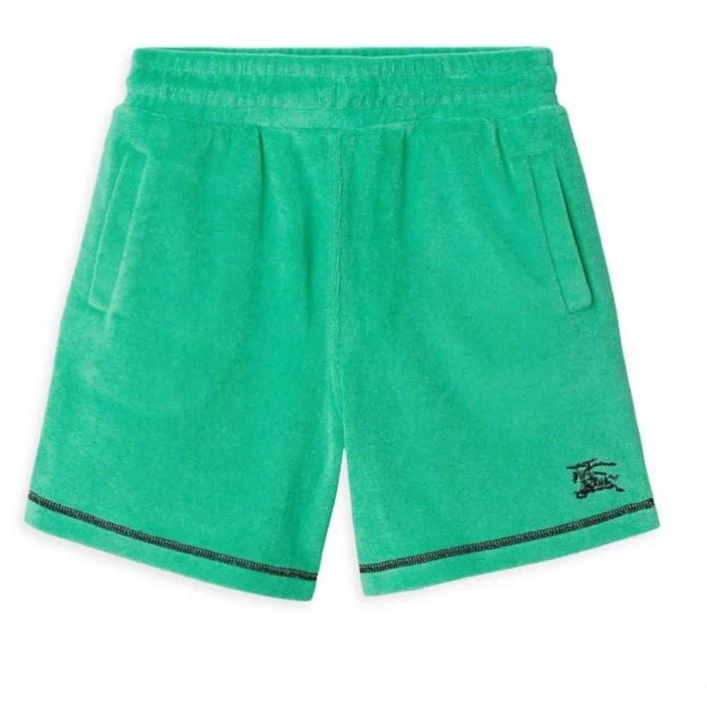 NWT - Burberry Teal Terry Shorts 10 Y - Picture 1 of 9